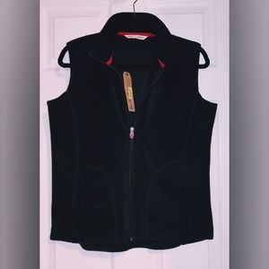 Women's Woolrich Black Fleece Vest Size Small